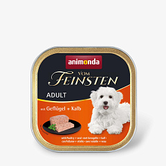 Беззерновая консерва для собак с Домашней Птицей и Телятиной Animonda Vom Feinsten Adult Poultry & Veal Беззерновая консерва для собак с Домашней Птицей и Телятиной Animonda Vom Feinsten Adult Poultry & Veal