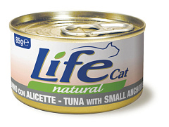 Консерва для котов Тунец с Анчоусами Life Cat Natural Tuna & Small Anchovies Консерва для котов Тунец с Анчоусами Life Cat Natural Tuna & Small Anchovies