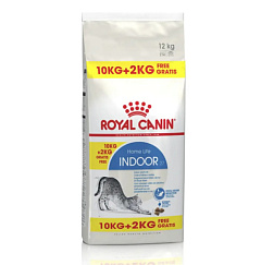 Royal Canin Indoor 10 кг + 2 кг Сухой корм для кошек живущих в помещении, с домашней птицей