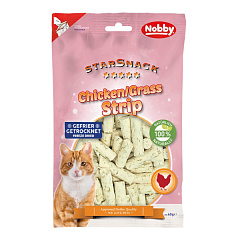 Натуральні ласощі для котів Сушена Курка з Котячою Травою Nobby StarSnack Cat Natural Chicken & Cat Grass