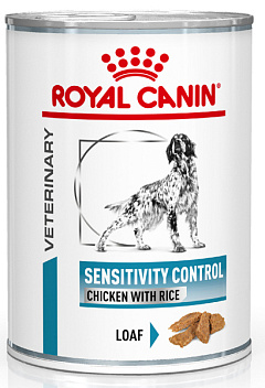 Консерва лікувальна з куркою для собак з харчовою непереносимостю Royal Canin Veterinary Sensitivity Control Chicken & Rice Loaf Консерва лікувальна з куркою для собак з харчовою непереносимостю Royal Canin Veterinary Sensitivity Control Chicken & Rice Loaf