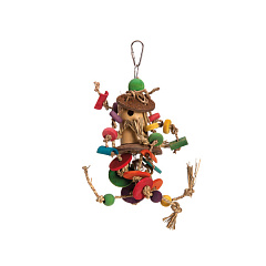 Игрушка для попугаев Подвеска деревянная с кокосом Imac Legno