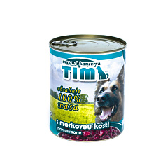 Консервоване м'ясо для собак Асорті з Яловичини та Мозкової кістки FALCO TIM Dog 100% Meat Marrowbone