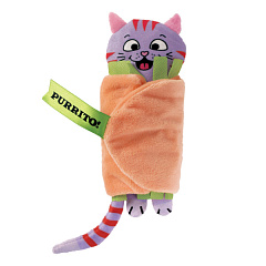 KONG Cat Pull-A-Partz Purrito Розвиваюча іграшка для кота Інтерактивний Кіт з котячою м'ятою