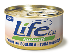 Консерва для кішок Тунець із Камбалою Life Cat Natural Tuna & Sole
