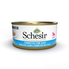 Консерва для щенков в возрасте до 1 года Тунец с Алое в желе Schesir Puppy Tuna & Aloe in Jelly