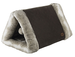 Антискользящая меховая лежанка-норка с игрушкой для котов Nenga Nobby Антискользящая меховая лежанка-норка с игрушкой для котов Nenga Nobby