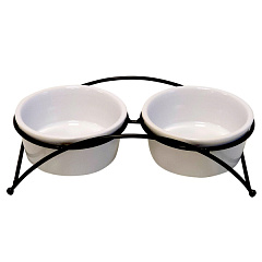 Керамические миски для собак на металлической подставке Filo Diner Bar Nobby