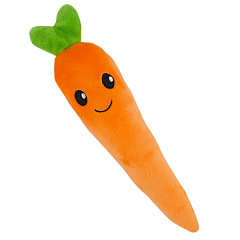 М'яка іграшка для собак Тріскуча Морква з пищалкою Carrot Plush Nobby
