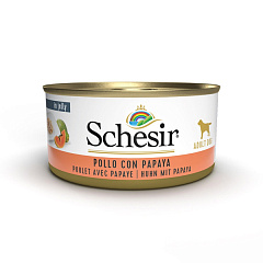 Консерва для собак віком від 1 року Куряче філе з Папайєю в желе Schesir Adult Dog Chicken Fillets & Papaya in Jelly Консерва для собак віком від 1 року Куряче філе з Папайєю в желе Schesir Adult Dog Chicken Fillets & Papaya in Jelly