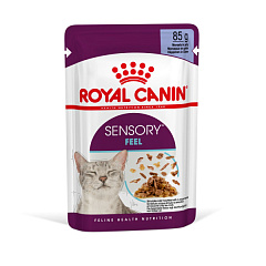Влажный корм в желе для взрослых котов стимулирующий осязательные рецепторы Royal Canin Sensory Feel Jelly