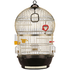 Круглая клетка для канареек и маленьких экзотических птиц с поилкой, кормушками и качелькой Bali Antique Ferplast
