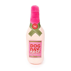 М'яка іграшка для собак Пляшка Рожевого Вина з пищалкою FuzzYard Plush Drinks Dog Day Rosé