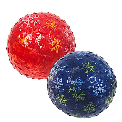 Новорічні іграшки для собак Надміцний М'яч з пищалкою Ball TPR Xmas Nobby