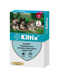 Противопаразитарный ошейник для собак от блох и клещей Килтикс 66 см Bayer Kiltix Dogs Противопаразитарный ошейник для собак от блох и клещей Килтикс 66 см Bayer Kiltix Dogs