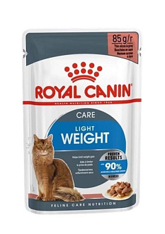 Влажный корм в соусе корм для взрослых кошек склонных к лишнему весу Royal Canin Light Weight Care Gravy