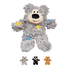 KONG Cat Softies Patchwork Bear М'яка іграшка для кота Ведмедик з котячою м'ятою