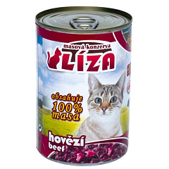 Консервоване м'ясо для кішок крупних порід Асорті з Яловичини FALCO LIZA Big Cat 100% Meat Beef