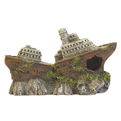 Декор для акваріума Руїни Затонулого Корабля Ship Aqua Ornaments Nobby