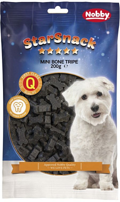 Натуральные лакомства без сахара для маленьких собак Рубец Nobby StarSnack Mini Bones Tripe Натуральные лакомства без сахара для маленьких собак Рубец Nobby StarSnack Mini Bones Tripe