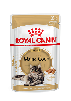 Влажный корм в соусе для взрослых котов и кошек породы Мейн Кун Royal Canin Maine Coon Adult