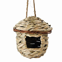 Плетеное подвесное гнездо для птиц из камыша и ротанга Acorn Wicker Nest Nobby