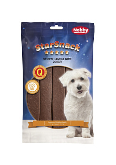 Натуральные лакомства для собак Палочки из Ягненка и Риса Nobby StarSnack Strips Lamb & Rice