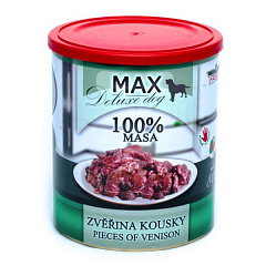 Консервоване м'ясо для собак Шматочки Оленини MAX Deluxe Dog 100% Meat Venison Pieces Консервоване м'ясо для собак Шматочки Оленини MAX Deluxe Dog 100% Meat Venison Pieces