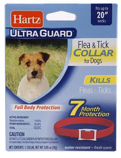 Инсектоакарицидный красный ошейник для собак от блох и клещей Hartz Ultra Guard Flea & Tick Collar Dogs