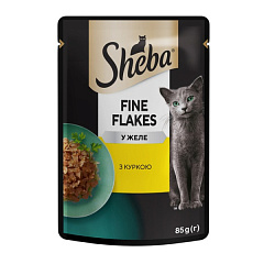 Вологий корм для дорослих котів Курка в желе Sheba Fine Flakes Chicken in Jelly