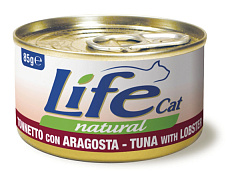 Консерва для кішок Тунець з Омарами Life Cat Natural Tuna & Lobster