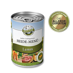 Беззернова монопротеїнова консерва для собак з м'ясом ягня Bellfor Heide-Menu Lamm Беззернова монопротеїнова консерва для собак з м'ясом ягня Bellfor Heide-Menu Lamm