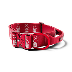 Облегченный широкий тактический ошейник для собак BullyBillows Lighter Combat Collar Handle 5 cm Forest
