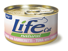Консерва для кішок Тунець з Креветками Life Cat Natural Tuna & Shrimps