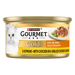 Консерва для котів Курка в Соусі Де-Люкс Purina Gourmet Gold Sauce De Luxe Chicken Консерва для котів Курка в Соусі Де-Люкс Purina Gourmet Gold Sauce De Luxe Chicken
