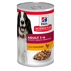 Консерва с курицей для собак в возрасте от 1 до 6 лет Hill's Science Plan Adult Chicken Консерва с курицей для собак в возрасте от 1 до 6 лет Hill's Science Plan Adult Chicken