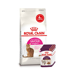 Акционный набор корма для взрослых кошек привередливых ко вкусу корма Royal Canin Exigent Savour Feline Preference