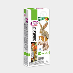 Ласощі для дрібних гризунів та кроликів з овочами LoLo Pets Smakers Rodents & Rabbit Vegetable