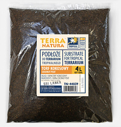 Наполнитель для террариума Кокосовый торфяной субстрат для рептилий Terra Natura Coconut Peat