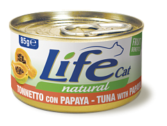 Консерва для кішок Тунець з Папайєю Life Cat Natural Tuna & Papaya