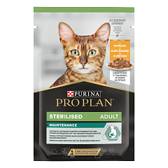 Вологий корм для стерилізованих кішок Шматочки курки у підливці Purina Pro Plan Sterilised Adult Maintenance Chicken