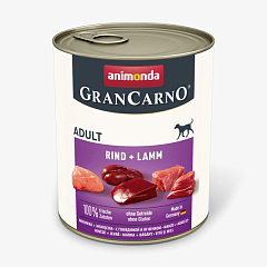 Безглютеновая консерва для собак с Говядиной и Ягненком Animonda Gran Carno Adult Beef & Lamb