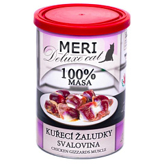 Консервированное мясо для котов Куриные Желудки FALCO MERI Deluxe Cat 100% Meat Chicken Gizzards Muscle