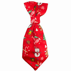 Новорічний світлодіодний галстук для собак Сніговик Snowman Christmas Dog Tie Nobby