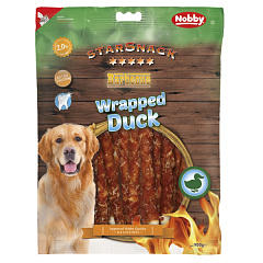 Протеиновые лакомства для собак Дентал палочки из Вяленой Утки Nobby StarSnack Extra Protein Dental BBQ Wrapped Duck