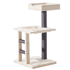 Кігтеточка-ігровий комплекс для двох котів з поличками та драбиною Negulo Nobby