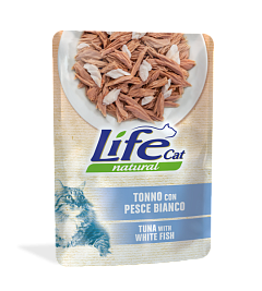 Вологий корм для кішок Тунець з Білою Рибою Life Cat Natural Tuna & White Fish
