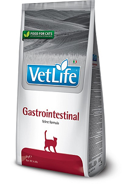 Сухой лечебный корм для котов при заболеваниях ЖКТ Farmina Vet Life Gastrointestinal Cat