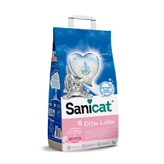 Мінеральний поглинаючий гіпоалергенний наповнювач для кошенят з ароматом валеріани Sanicat Kitten Litter Easy Training