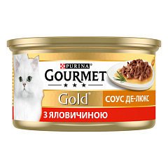 Консерва для котів Яловичина в Соусі Де-Люкс Purina Gourmet Gold Sauce De Luxe Beef Консерва для котів Яловичина в Соусі Де-Люкс Purina Gourmet Gold Sauce De Luxe Beef